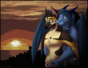 Rating: Questionable Score: 0 Tags: 2010 anthro biceps blue_body blue_eyes blue_fur blue_hair braided_hair canid canine canis clothing cuddling deity detailed_background domestic_dog dragon duo e621 european_mythology facial_hair fur german_shepherd gilian gilian_(character) goatee grope hair heart_symbol herding_dog horn hug jewelry kanic male male/male mammal muscular muscular_male mythological_creature mythological_scalie mythology necklace pastoral_dog rarakie romantic romantic_ambiance romantic_couple scalie sunset underwear western_dragon wings User: bunchy7s