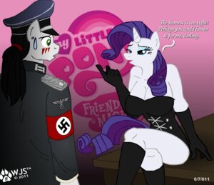 Rating: Questionable Score: 0 Tags: 2011 anthro anthrofied big_breasts blue_eyes breasts clothed clothing copyright_symbol corset duo e621 equid equine female friendship_is_magic gloves hair handwear harness hasbro horn lingerie long_hair male mammal my_little_pony mythological_creature mythological_equine mythology nazi purple_hair rarity_(mlp) short_hair swastika symbol tail topwear unicorn uniform wolfjedisamuel User: bunchy7s