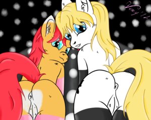 Rating: Explicit Score: 0 Tags: 5:4 abstract_background anus black_hair blonde_hair blue_eyes butt duo e621 equid equine female feral genitals hair hasbro horse loli mammal mane my_little_pony pony presenting presenting_hindquarters red_hair simple_background tail take_your_pick turning_tricks vixy_(artist) vixy_hooves vulva young young_female young_feral User: bunchy7s