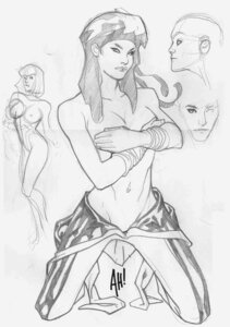 Rating: Questionable Score: 0 Tags: 1girls adam_hughes bare_shoulders female female_only hand_bra marvel marvel_comics monochrome navel nipples rogue_(x-men) rule34 solo straight_hair tagme topless two-tone_hair x-men User: bunchy7s