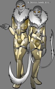 Rating: Safe Score: 0 Tags: alien alpha_channel breasts chest_tuft duo e621 facial_markings female fur head_markings janner3d male mane markings non-mammal_breasts simple_background tail transparent_background tuft User: bunchy7s