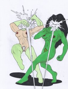 Rating: Explicit Score: 0 Tags: 2girls ben1804 big_breasts breasts elbow_gloves female female_only gloves green-skinned_female green_hair green_skin hairy_pussy hulk_(series) light-skinned_female light_skin marvel marvel_comics masked_female milk multiple_females multiple_girls naked_female nipples nude nude_female pubic_hair pussy rule34 she-hulk squirt_on_face squirting_milk thigh_boots User: bunchy7s
