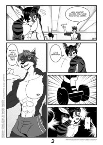 Rating: Questionable Score: 0 Tags: abs anthro anupap biceps canid canine canis clothed clothing comic dialogue digital_drawing_(artwork) digital_media_(artwork) domestic_dog duo e621 english_text fur greyscale male male/male mammal monochrome multiple_scenes muscular nipples pecs smile text topless User: bunchy7s