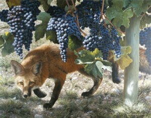 Rating: Safe Score: 0 Tags: aesop's_fables ambiguous_gender black_body black_fur black_nose canid canine carl_brenders claws digitigrade e621 feral food fox frown fruit fur grape leg_markings mammal markings multicolored_body multicolored_fur nature nude orange_body orange_eyes orange_fur outside photorealism plant quadruped realistic socks_(marking) solo tail the_fox_and_the_grapes white_body white_fur User: bunchy7s