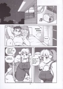 Rating: Questionable Score: 0 Tags: big_breasts breasts canid canine cleavage clothed clothing comic e621 english_text female greyscale hi_res male mammal monochrome rewrite slightly_chubby text trump User: bunchy7s