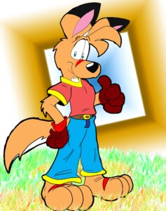 Rating: Safe Score: 0 Tags: anthro big_eyes clothed clothing dingoroo e621 fur kangaroo kyroo_harper macropod male mammal marsupial pose smile solo tail toony User: bunchy7s