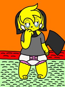 Rating: Questionable Score: 0 Tags: 3:4 absurd_res anthro anthrofied bedroom biped clothing diaper e621 femboy generation_2_pokemon hi_res male mammal nintendo oshawott222_(artist) pichu pokemon pokemon_(species) rodent solo standing tired toddler young User: bunchy7s