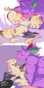Rating: Explicit Score: 0 Tags: 1:2 anal anal_penetration anthro balls black_tie_(suit) blush bodily_fluids butler clothing duo e621 english_text erection eyes_closed femboy from_front_position front-quarter_view front_view generation_1_pokemon generation_5_pokemon genital_fluids genitals grabbing_both_legs hi_res legs_above_head legs_up licking looking_pleasured lying male male/male male_penetrated male_penetrating male_penetrating_male mammal mienshao missionary_position multiple_scenes mustelid nidoking nintendo on_back open_mouth oral penetration penis pokemon pokemon_(species) precum question rimming saliva sex shamelesss shoulder_stand side_view size_difference small_penis smaller_rimmed spread_legs spreading suit text tongue tongue_out tongue_showing torn_clothing User: bunchy7s