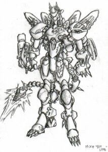 Rating: Safe Score: 0 Tags: 4_toes ambiguous_gender anthro biped blade canid canine canis claws e621 energy_blade feet jmadoc looking_at_viewer machine mammal mecha monochrome robot robot_anthro signature simple_background sketch solo standing tail tail_blade toe_claws toes traditional_media_(artwork) weapon_tail wolf User: bunchy7s