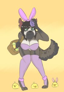 Rating: Questionable Score: 0 Tags: amerikish anthro badger breasts cleavage clothed clothing digital_media_(artwork) e621 easter egg female feral full-length_portrait green_eyes group hi_res holidays honey_badger hybrid hyena legwear mammal meer mustelid musteline piercing portrait purple_clothing simple_background solo_focus spotted_hyena stockings tail yellow_background User: bunchy7s