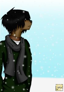 Rating: Safe Score: 0 Tags: absurd_res anthro black_hair black_nose brown_body brown_fur clothed clothing e621 front_view fur hair hair_over_eyes hi_res looking_aside male milo_nettle milo_nettle_(character) outside patchwork_creature scarf short_hair snow solo standing User: bunchy7s