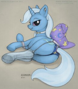 Rating: Questionable Score: 0 Tags: 2011 bedroom_eyes clothed clothed_feral clothing cutie_mark e621 ear_piercing ecmajor equid equine eyelashes female female_feral feral friendship_is_magic garter_belt garter_straps half-closed_eyes hasbro hat headgear headwear horn legwear lingerie looking_at_viewer lying mammal my_little_pony mythological_creature mythological_equine mythology narrowed_eyes panties piercing seductive simple_background skimpy smile solo stockings tail text trixie_(mlp) underwear unicorn url wizard_hat User: bunchy7s