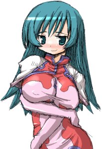 Rating: Questionable Score: 0 Tags: 1girls aqua_eyes aqua_hair blue_hair breast_hold breasts elbow_gloves female gloves human kotona_elegance large_breasts light-skinned_female light_skin long_hair naughty_face oekaki rule34 solo zoids zoids_genesis User: bunchy7s