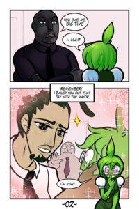 Rating: Safe Score: 0 Tags: 2:3 abby_(merriberry) amphibian black_hair blush bodily_fluids brown_eyes chkichki clothing comic e621 english_text eyewear female flower frog fur glasses glimmer green_body green_fur green_hair hair hi_res human male mammal office plant purple_eyes rose_(flower) shy sweat text User: bunchy7s