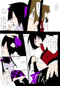Rating: Explicit Score: 0 Tags: ako96 bags_under_eyes black_hair brown_eyes brown_hair censored chako_(ako96) checkered comic fellatio female futa_on_female futanari grey_eyes hat hata-tan hatate_himekaidou intersex kuroko_(ako96) long_hair necktie oral penis purple_eyes rule34 tear tied_hair tokin_hat touhou twintails User: bunchy7s
