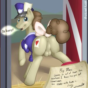 Rating: Explicit Score: 0 Tags: 1:1 2012 accessory anus backsack balls bottomless bow_(feature) bow_accessory bow_ribbon braeburned butt clothed clothing cutie_mark delivery_(commerce) delivery_employee dialogue digital_drawing_(artwork) digital_media_(artwork) e621 english_text equid equine feral furgonomics genitals hasbro hat headgear headwear heart_symbol hi_res horse letter male mammal my_little_pony parcel_post_(mlp) pony postal_carrier postal_delivery presenting presenting_hindquarters ribbons shaded shirt solo stamp stated_homosexuality stated_sexuality tail tail_accessory tail_bow tail_ribbon text topwear User: bunchy7s
