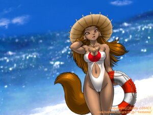 Rating: Questionable Score: 0 Tags: 2006 4:3 amber_eyes anthro beach biped breasts brown_hair camel_toe canid canine canis chest_tuft cleavage clothed clothing copyright_symbol day detailed_background domestic_dog dr_comet e621 female fur hair hat headgear headwear hi_res life_ring long_hair mammal nipple_outline one-piece_swimsuit outside sand sea seaside sky solo standing summer swim_ring swimwear symbol tail tuft wallpaper water User: bunchy7s