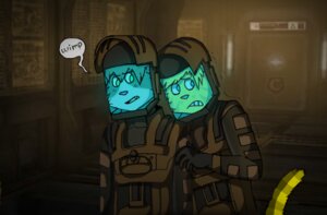 Rating: Safe Score: 0 Tags: anthro dead_space domestic_cat duo e621 electronic_arts english_text felid feline felis male mammal screencap screencap_background tail text toony unknown_artist visceral_games User: bunchy7s
