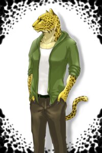 Rating: Safe Score: 0 Tags: anthro belt biped bottomwear brown_body brown_fur cheetah claws clothed clothing e621 felid feline front_view fully_clothed fur hand_in_pocket hands_in_both_pockets hoodie jacket looking_away male mammal open_clothing open_jacket open_topwear pants pockets portrait rolled_up_sleeves shirt simple_background sky_gomi solo spots standing tail three-quarter_portrait topwear yellow_body yellow_fur User: bunchy7s
