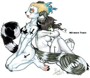 Rating: Questionable Score: 0 Tags: 2004 alternative_fashion anthro breasts cross duo e621 female glamfur goth inverted_cross lemur mammal nipple_piercing nipples nude piercing primate ring-tailed_lemur side_boob strepsirrhine tail tattoo zeriara zeriara_(character) User: bunchy7s