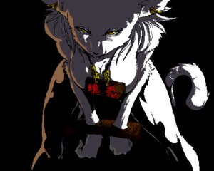 Rating: Questionable Score: 0 Tags: 5:4 anthro breasts digital_media_(artwork) e621 ear_piercing felid female fur jewelry kemono low_res mammal necklace nikoru nude oekaki piercing smile solo tail white_body white_fur yellow_eyes User: bunchy7s