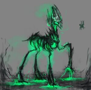 Rating: Safe Score: 0 Tags: ambiguous_gender creepy duo e621 elkaart equid equine feral glowing glowing_eyes green_eyes grey_background hasbro mammal my_little_pony mythological_creature mythological_equine mythology pegasus simple_background wings User: bunchy7s