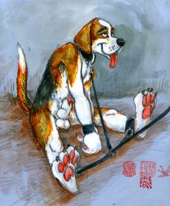 Rating: Explicit Score: 0 Tags: animal_genitalia anthro armpit_hair balls bdsm body_hair bondage bound canid canine canis detached_sheath domestic_dog e621 genitals java knot knot_in_sheath male mammal nude penis penis_tip sheath solo submissive submissive_male tail User: bunchy7s