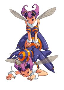 Rating: Explicit Score: 0 Tags: 2d 2girls all_fours antennae_(anatomy) bee bee_girl black_eyes breasts capcom clothing color darkstalkers eroe female from_behind head_down_ass_up insect insect_girl large_breasts monster_girl purple_hair q-bee rule34 selfcest stinger stinger_penetration unusual_anatomy white_background wings User: bunchy7s