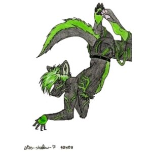Rating: Safe Score: 0 Tags: 1:1 alias-shadow anthro canid canine canis chain clothed clothing countershading e621 fingerless_gloves fur gloves green_body green_countershading green_hair green_markings grey_body grey_fur hair handwear looking_at_viewer male mammal markings nemisis_frakture pawpads paws simple_background solo tail topless white_background wolf User: bunchy7s
