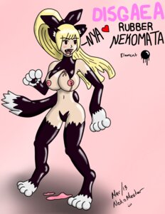 Rating: Questionable Score: 0 Tags: 2013 4_toes anthro areola biped black_eyes blonde_hair blood bodily_fluids breasts claws clothed clothing digitigrade disgaea e621 english_text feet female hair hi_res latex neko-master nekomata_(disgaea) nipples nippon_ichi_software nude open_mouth pink_background simple_background skimpy solo standing teeth text toes tongue topless User: bunchy7s