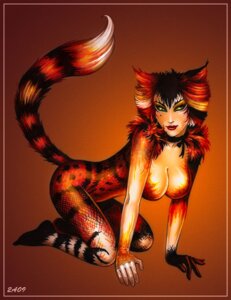 Rating: Safe Score: 0 Tags: 2009 alternative_fashion anthro bombalurina candra cats_(musical) collar domestic_cat drag_(fashion) drag_queen e621 felid feline felis female glamrock green_eyes lipstick looking_at_viewer makeup mammal music ribbons solo spots stripes tail User: bunchy7s