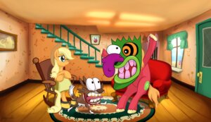 Rating: Safe Score: 0 Tags: 2012 angeleric applejack_(mlp) beagle being_watched big_macintosh_(mlp) blonde_hair canid canine canis cartoon_network clothing cosplay courage_the_cowardly_dog courage_the_cowardly_dog_(character) cowboy_hat crossover cutie_mark domestic_dog e621 earth_pony equid equine eustace_bagge female feral freckles friendship_is_magic green_eyes group hair hasbro hat headgear headwear hi_res horse humor hunting_dog inside looking_at_another male mammal mask muriel_bagge my_little_pony parody pony quadruped scared scent_hound scootaloo_(mlp) space_chicken tail winona_(mlp) User: bunchy7s