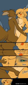 Rating: Explicit Score: 0 Tags: anthro anthrofied areola blue_eyes blush breast_squish breasts breasts_frottage brown_body brown_fur butt canid canine comic crotch_tuft digital_media_(artwork) duo e621 eevee english_text eye_contact female female/female foxboy83 french_kissing fur generation_1_pokemon green_eyes grope hair hand_on_butt hi_res kissing looking_at_another mammal markings nintendo nipples open_mouth pikachu pokemon pokemon_(species) pokemorph rodent smile squish tail text tuft yellow_body yellow_fur User: bunchy7s