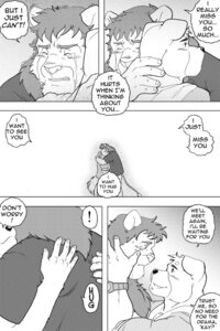 Rating: Safe Score: 0 Tags: 2:3 anthro bodily_fluids canid canine canis comic crying dialogue distance domestic_dog e621 english_text felid greyscale hug lion male mammal monochrome pantherine ryuu_majin sad tears text User: bunchy7s