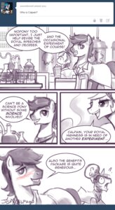 Rating: Safe Score: 0 Tags: blush bold_text clipboard clothed clothing coat crossover crown dialogue digital_drawing_(artwork) digital_media_(artwork) e621 english_text equid equine erlenmeyer_flask eyes_closed female feral florence_flask friendship_is_magic group hair hasbro headgear holding_clipboard holding_object horn innuendo inside john_joseco lab_coat laboratory laboratory_equipment laboratory_glassware male mammal message metroid monochrome my_little_pony mythological_creature mythological_equine mythology name_drop name_in_dialogue name_in_message name_tag nintendo open_mouth periodic_table princess princess_celestia_(mlp) question_mark royalty scientific_instrument scientist solo_focus species_in_dialogue speech_bubble spot_color standing suggestive test_tube text text_emphasis tiara topwear unprofessional_behavior user_avatar user_message username wide_eyed winged_unicorn wings User: bunchy7s