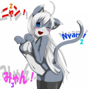 Rating: Questionable Score: 0 Tags: 1:1 57imitation68 ahoge anthro blue_eyes blush breasts e621 fangs female fur grey_body grey_fur hair one_eye_closed solo tail teeth white_hair wink User: bunchy7s