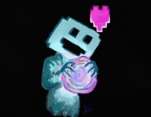 Rating: Safe Score: 0 Tags: ambiguous_gender black_background captain_viridian e621 energy_sphere heart_symbol holding_object humanoid nicalis not_furry simple_background smile solo unknown_species vvvvvv vyking User: bunchy7s