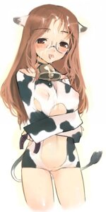 Rating: Explicit Score: 0 Tags: animal_ear animal_ears artist_request blush breasts cow_accoutrements cow_ear cow_girl female glasses long_hair midriff milk pussy rule34 tail uncensored User: bunchy7s