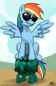 Rating: Safe Score: 0 Tags: 2011 blue_body blue_feathers blue_fur duo e621 equid equine eyewear feathered_wings feathers female feral friendship_is_magic fur hair hasbro hi_res john_joseco long_hair mammal multicolored_hair multicolored_tail my_little_pony mythological_creature mythological_equine mythology pegasus rainbow_dash_(mlp) rainbow_hair rainbow_tail reptile scalie sunglasses tail tank_(mlp) tortoise turtle wing_boner wings User: bunchy7s