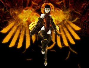 Rating: Safe Score: 0 Tags: armor clothed clothing e621 feathered_wings feathers female halo human legwear magic mammal solo sunamori wings User: bunchy7s