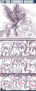Rating: Questionable Score: 0 Tags: blush comic dialogue e621 english_text equid equine feathered_wings feathers female feral friendship_is_magic group hair hasbro hi_res horn john_joseco lyra_heartstrings_(mlp) mammal my_little_pony mythological_creature mythological_equine mythology princess princess_celestia_(mlp) quadruped royalty tail text unicorn winged_unicorn wings User: bunchy7s