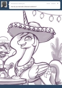 Rating: Safe Score: 0 Tags: clothing cutie_mark duo e621 equid equine feathered_wings feathers female feral friendship_is_magic hasbro hat headgear headwear horn john_joseco mammal mexican my_little_pony mythological_creature mythological_equine mythology princess_celestia_(mlp) quadruped solo_focus sombrero tail tumblr winged_unicorn wings User: bunchy7s Rating: Safe Score: 0 Tags: clothing cutie_mark duo e621 equid equine feathered_wings feathers female feral friendship_is_magic hasbro hat headgear headwear horn john_joseco mammal mexican my_little_pony mythological_creature mythological_equine mythology princess_celestia_(mlp) quadruped solo_focus sombrero tail tumblr winged_unicorn wings User: bunchy7s
