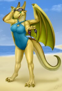 Rating: Safe Score: 0 Tags: 2014 anthro beach bedroom_eyes biped breasts claws clothed clothing cloud detailed_background digital_media_(artwork) dragon e621 eyewear fangs feet female goggles green_eyes hi_res hindpaw horn looking_at_viewer membrane_(anatomy) membranous_wings mythological_creature mythological_scalie mythology narrowed_eyes non-mammal_breasts one-piece_swimsuit outside paws reptile sand scalie seaside seductive sky smile solo spikes standing swimwear tail teeth tongue vader-san water wings yellow_body yellow_skin User: bunchy7s