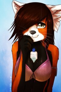 Rating: Safe Score: 0 Tags: ailurid anthro aura_skytower between_breasts bikini breasts cleavage clothed clothing e621 female hair hair_over_eye half-length_portrait hi_res looking_at_viewer mammal medium_breasts nayel-ie object_between_breasts one_eye_obstructed portrait red_panda skimpy solo sunscreen swimwear two-piece_swimsuit User: bunchy7s