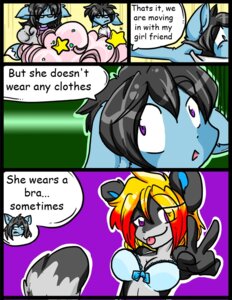 Rating: Questionable Score: 0 Tags: anthro black_hair bottomwear bra breasts breya canid canine cleavage clothed clothing comic darkfoxsoldier digital_media_(artwork) e621 english_text female female/female fight fox free_to_a_good_home_(webcomic) gesture group hair hand_gesture humor lemur lily_(dfstarfield) lloyd_(darkfoxsoldier) male mammal pants primate purple_eyes ring-tailed_lemur scarf strepsirrhine tail text tongue tongue_out underwear v_sign xizana User: bunchy7s