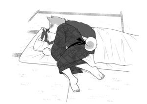 Rating: Questionable Score: 0 Tags: anthro black_and_white canid canine canis comic cotton_(artist) domestic_dog duo e621 fur greyscale kissing male male/male mammal monochrome natsume_(tooboe_bookmark) nitobe tooboe_bookmark User: bunchy7s