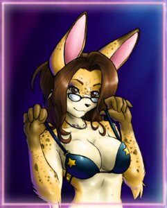 Rating: Questionable Score: 0 Tags: amanda_payne anthro bikini black_nose breasts brown_eyes brown_hair caracal caracal_(genus) cleavage clothed clothing e621 eyewear felid feline female fur glasses hair half-length_portrait jewelry long_hair looking_at_viewer low_res lynx mammal necklace portrait skimpy solo spots swimwear tight_clothing two-piece_swimsuit yellow_body yellow_fur User: bunchy7s