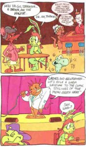 Rating: Safe Score: 0 Tags: alcohol anthro bar beverage clothing comic compression_artifacts dialogue domestic_cat e621 electronics english_text epic_games felid feline felis female food group hare jazz_jackrabbit jazz_jackrabbit_(series) kerchief lagomorph leporid male mammal microphone murid murine nick_stadler official_art rat rodent tail text toony User: bunchy7s