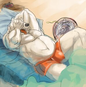 Rating: Questionable Score: 0 Tags: 2013 5_fingers anthro bear bed boxer_briefs bulge clock clothing crimsonrabbit e621 electric_fan fingers furniture lying lying_on_bed male mammal musclegut muscular on_back on_bed open_mouth orange_clothing orange_underwear oscillating_fan polar_bear slightly_chubby solo underwear ursine User: bunchy7s