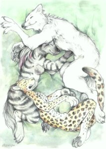 Rating: Questionable Score: 0 Tags: 2004 anthro black_nose breasts canid canine canis circle claws e621 fangs featureless_breasts felid female fur grass grey_body grey_fur grey_pawpads group hyena interspecies leopard male mammal markings nude pantherine pawpads plant sans_(sanssouci) sanssouci side_boob spots spotted_body spotted_fur striped_body striped_fur striped_hyena stripes tail tasteful teeth traditional_media_(artwork) whiskers white_body white_fur wolf User: bunchy7s